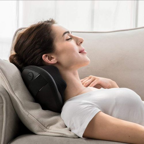  Tekjoy Shiatsu Back Neck Massager, Kneading Heated Body Massage Pillow for Shoulders, Lower Back, Calf,...