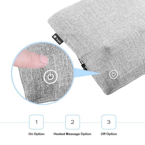  Tekjoy Heated Shiatsu Portable Neck, Shoulder & Back Massager Chair Cushion with Washable Cover...
