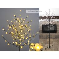 TEKTRUM 6.5 TALL108 WARM-WHITE LED LIGHTED PLUM BLOSSOM FLOWER TREE FOR CHRISTMASHOLIDAYPARTY