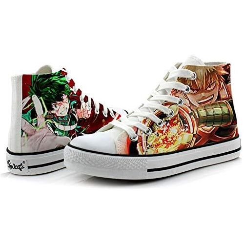  Telacos My Hero Academia Izuku Midoriya Katsuki Bakugo Shoto Todoroki Cosplay Shoes Canvas Shoes Sneakers 3 Choices