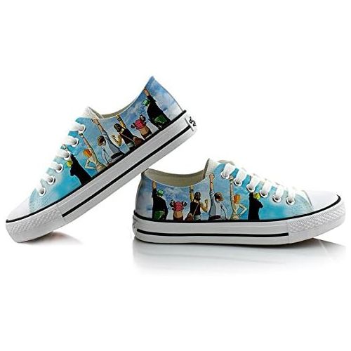  Telacos One Piece Anime Cosplay Shoes Canvas Shoes Sneakers Colourful Low Cut 4