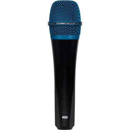  Telefunken M80 Custom Handheld Supercardioid Dynamic Microphone (Black Body, Blue Grille)