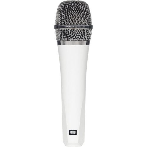  Telefunken M80 Custom Handheld Supercardioid Dynamic Microphone (White Body, Chrome Grille)