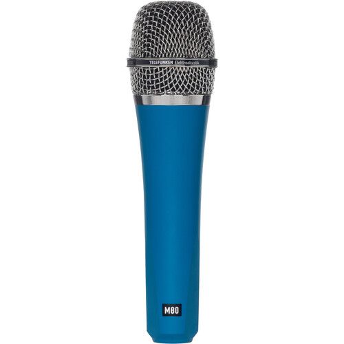  Telefunken M80 Custom Handheld Supercardioid Dynamic Microphone (Blue Body, Chrome Grille)