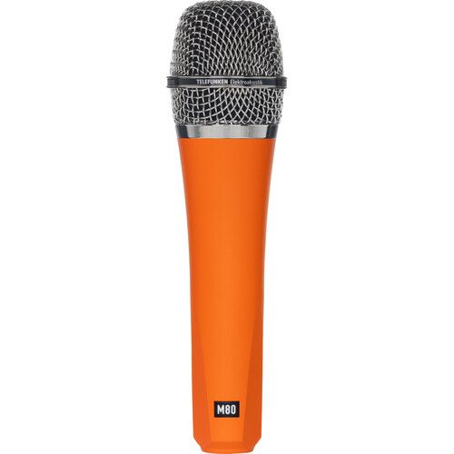  Telefunken M80 Custom Handheld Supercardioid Dynamic Microphone (Orange Body, Chrome Grille)