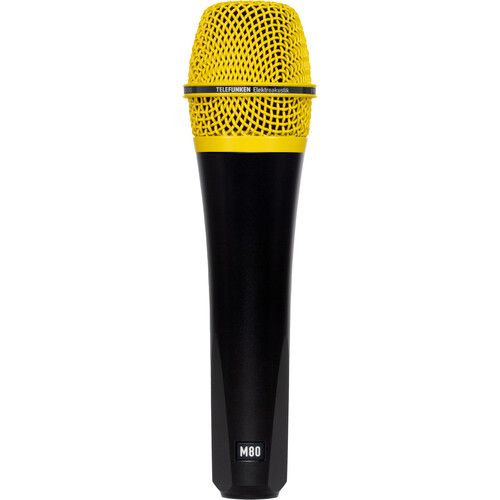  Telefunken M80 Custom Handheld Supercardioid Dynamic Microphone (Black Body, Yellow Grille)