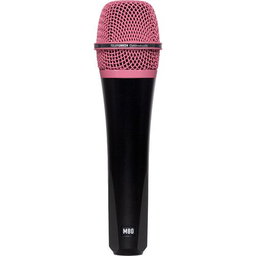  Telefunken M80 Custom Handheld Supercardioid Dynamic Microphone (Black Body, Pink Grille)