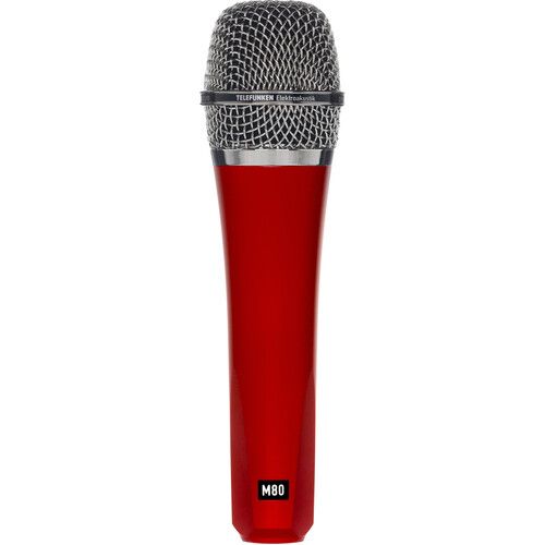  Telefunken M80 Custom Handheld Supercardioid Dynamic Microphone (Red Body, Chrome Grille)