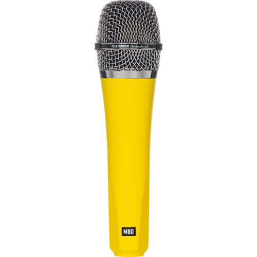  Telefunken M80 Custom Handheld Supercardioid Dynamic Microphone (Yellow Body, Chrome Grille)
