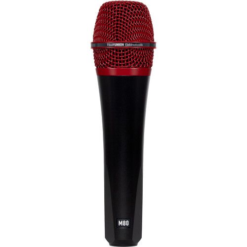  Telefunken M80 Custom Handheld Supercardioid Dynamic Microphone (Black Body, Red Grille)