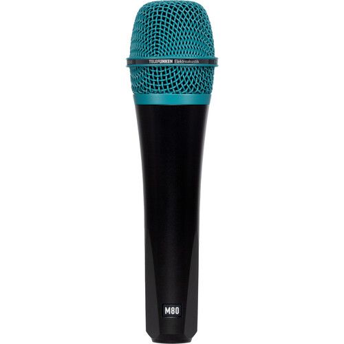  Telefunken M80 Custom Handheld Supercardioid Dynamic Microphone (Black Body, Turquoise Grille)