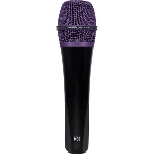  Telefunken M80 Custom Handheld Supercardioid Dynamic Microphone (Black Body, Purple Grille)