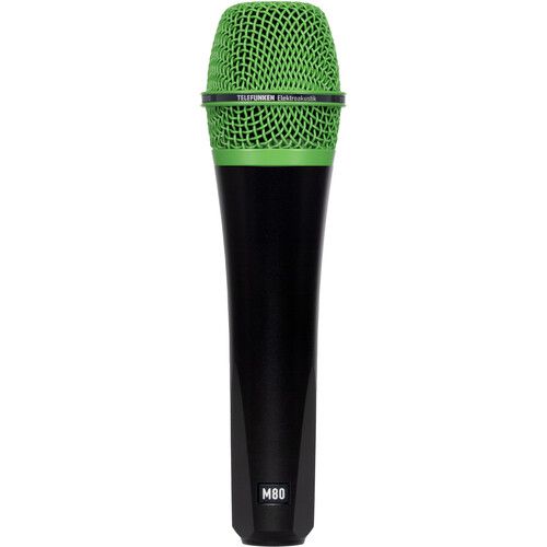  Telefunken M80 Custom Handheld Supercardioid Dynamic Microphone (Black Body, Green Grille)