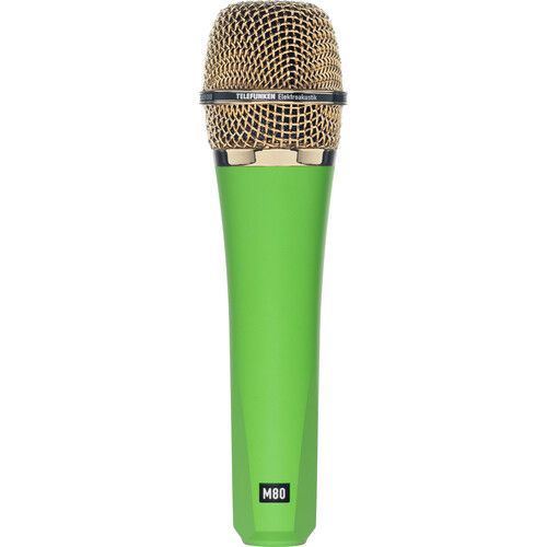  Telefunken M80 Custom Handheld Supercardioid Dynamic Microphone (Green Body, Gold Grille)