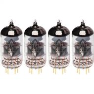 Telefunken ECC82-TK Black Diamond Series Vacuum Tubes with Balanced Triodes (Matched Set of 4)