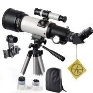 DoubleSun Telescope 60mm Apeture 700mm AZ Telescope - Refractor & Travel Scope for Beginners and Kids to Observe Moon and Planet with Tripod and 10mm Eyepiece Smartphone Adapter