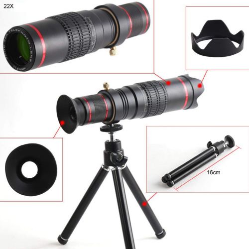  HAO HD 4K 22x Zoom Mobile Phone Telescope Lens Telephoto External Smartphone Camera Lenses for iPhone Sumsung Huawei Phones