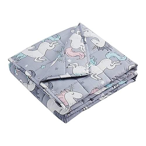  [아마존베스트]TEMPCORE Weighted Blanket for Kids 5lbs, Toddler Weighted Blanket 100% Breathable and Soft Cotton Cover (Blue,Polar Bear), Kids Weighted Blanket 5 lbs Heavy Blanket, Soft Material