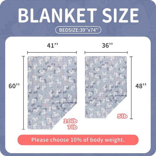  [아마존베스트]TEMPCORE Weighted Blanket for Kids 5lbs, Toddler Weighted Blanket 100% Breathable and Soft Cotton Cover (Blue,Polar Bear), Kids Weighted Blanket 5 lbs Heavy Blanket, Soft Material