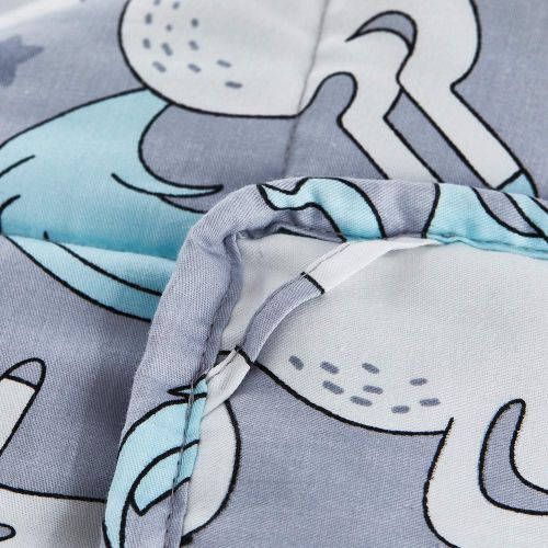  [아마존베스트]TEMPCORE Weighted Blanket for Kids 5lbs, Toddler Weighted Blanket 100% Breathable and Soft Cotton Cover (Blue,Polar Bear), Kids Weighted Blanket 5 lbs Heavy Blanket, Soft Material