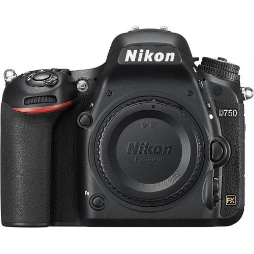  Nikon D750 FX-Format Digital SLR Body Only Camera - Bundle with Camera Bag, 32GB Class 10 SDHC Card, Nikon MB-D16 Multi Power Battery Pack, Spare Battery, Cleaning Kit, Card Reader