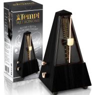 Tempi Metronome for Musicians (Plastic Black Grain Veneer) with with 2 Year Warranty, E-Book & 2 Months Free Music Lessons. Become a Better Musician!