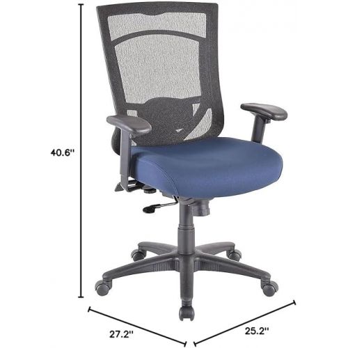 템퍼페딕 Tempur-Pedic TP7000 Mesh Back Fabric Task Chair, Black and Cobalt (TP7000-COBALT)