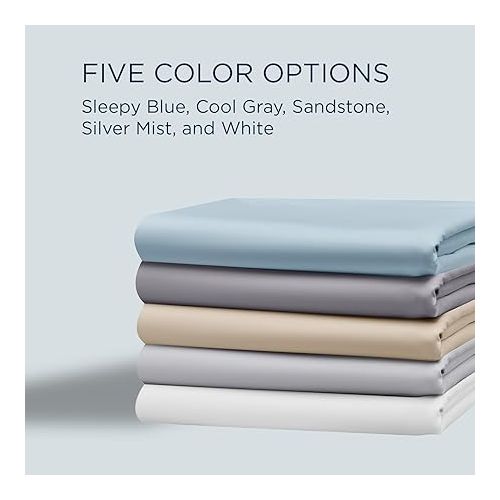 템퍼페딕 TEMPUR Luxe Egyptian Cotton Sheet Set Cool Gray - TwinXL