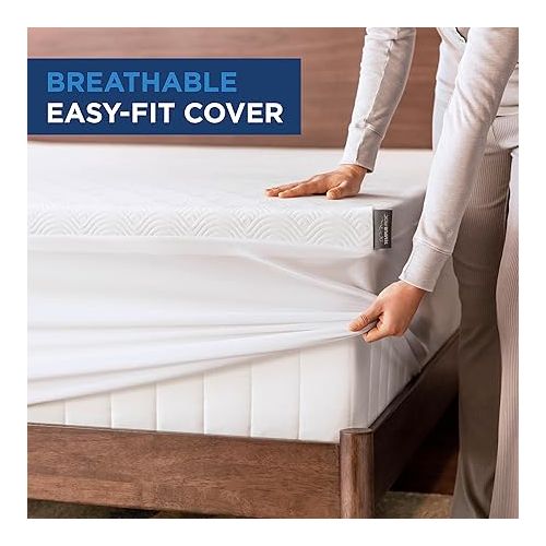 템퍼페딕 Tempur-Cloud 2-Inch Mattress Topper, Queen,White