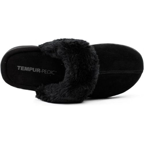 템퍼페딕 Tempur-Pedic Womens Kensley Scuff Casual Slippers Casual - Black