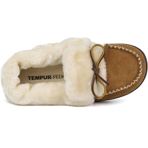 템퍼페딕 Tempur-Pedic Womens Laurin Moccasin Casual Slippers Casual - Black