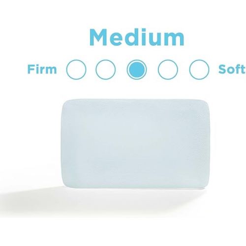 템퍼페딕 TEMPUR-ProForm + Cooling ProHi Pillow, Memory Foam, Queen, 5-Year Limited Warranty,Blue