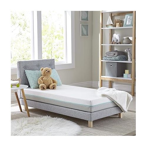 템퍼페딕 Tempur-Pedic TEMPUR-Dream 2-Stage Foam Baby Crib Mattress and Toddler Mattress, Breathable Washable Cover, Waterproof Encasement, TEMPUR Memory Foam with Firmer Infant Foam, Made in USA, 52