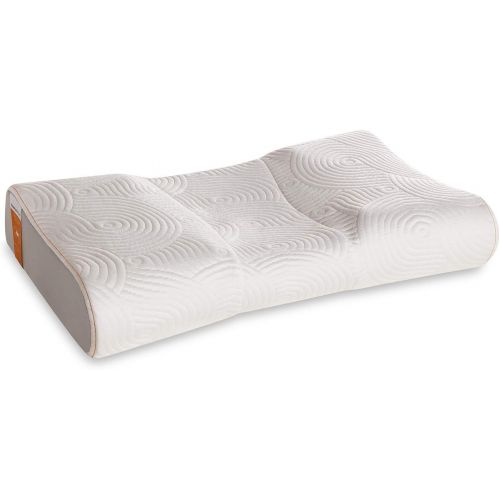 템퍼페딕 Tempur-Pedic TEMPUR-Ergo Advanced Neck Relief Pillow, Soft and Firm Support Washable Cover, Assembled in The USA, 5 YR Warranty, Standard, White