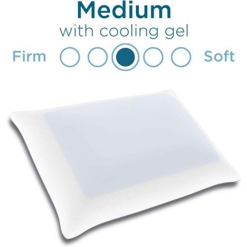 템퍼페딕 Tempur-Pedic TEMPUR-Cloud Breeze Dual Queen Size Pillow, Soft Support, Sleep Cool Washable Cover, Assembled in The USA, 5 YR Warranty