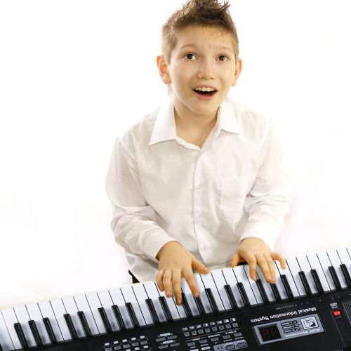  [아마존베스트]Tencoz Digital Music Piano Keyboard 61 Key - Portable Electronic Musical Instrument with Microphone Kids Piano Musical Teaching Keyboard Toy for Birthday Christmas Festival Gift