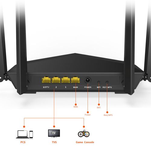  [아마존 핫딜]  [아마존핫딜]Tenda AC1200 Dual Band WiFi Router, High Speed Wireless Internet Router with Smart App, MU-MIMO for Home (AC6)