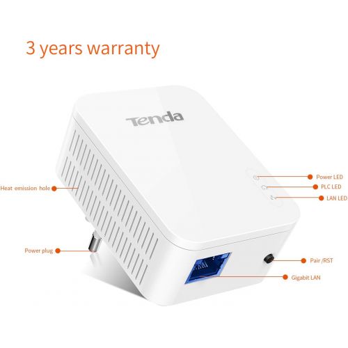  [아마존 핫딜] Tenda AV1000 1-Port Gigabit Powerline Adapter, Up to 1000Mbps (PH3)