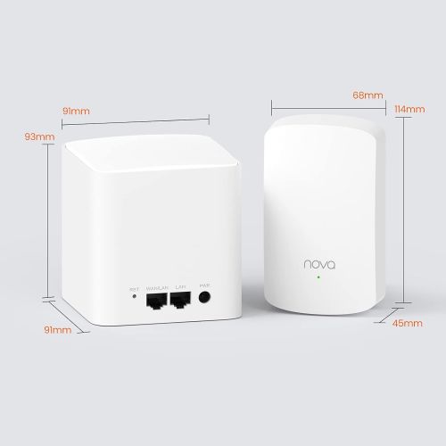  [아마존베스트]Tenda Nova Whole Home Mesh WiFi System - Replaces Gigabit AC WiFi Router and Extenders, Dual Band, Works with Amazon Alexa, Built for Smart Home, Up to 3, 500 Sq. ft. Coverage (MW5