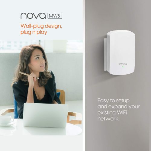  Tenda Nova Whole Home Mesh WiFi System - Replaces Gigabit AC WiFi Router and Extenders, Dual Band, Works with Amazon Alexa, Built for Smart Home, Up to 3, 500 Sq. ft. Coverage (MW5