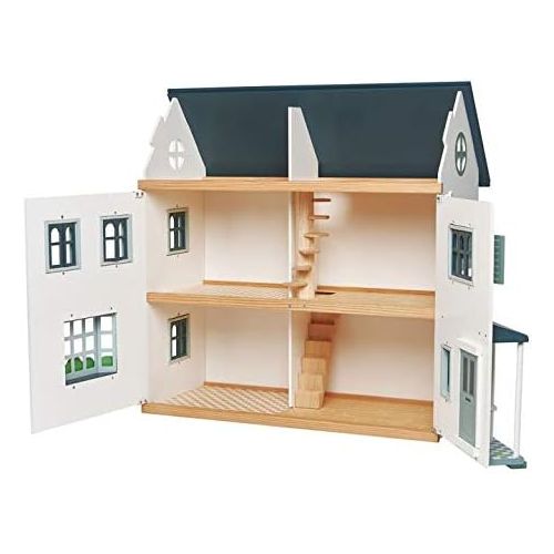  Tender Leaf Toys - Dovetail House - Large Luxury 27.36 Tall 6 Rooms Pretend Play Doll House - Encourage Creative and Imaginative Fun Play for Children 3+