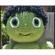 TenderCareCreations Crochet Hulk Inspired doll, Incredible Hulk, Amigurumi doll