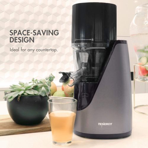  Tenergy Masticating Juicer, Anti-Oxidation Slow Speed Cold Press Juicer, High Nutrient Fresh Vegetable and Fruit Juice Extractor, Easy to Clean Juicer with Jug and Brush