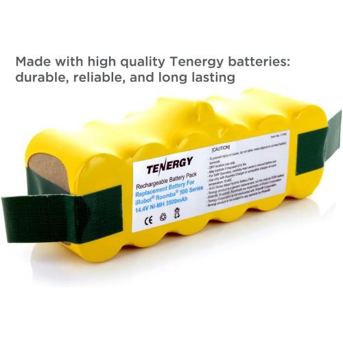  [아마존 핫딜] Tenergy 3500mAh Replacement Battery for iRobot Roomba R3 500 600 700 800 900 Series 3.5Ah 14.4V Advanced Power System (APS) NiMH iRobot Battery Bonus 4 Side Brushes and 1 Brush Cle