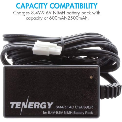  [아마존베스트]Tenergy Smart Charger for 8.4V-9.6V NiMH Battery Packs w/Mini Tamiya Connector + Standard Tamiya Adapter