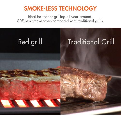  Tenergy Redigrill Smokeless Infrared Grill, Indoor Grill, Heating Electric Tabletop Grill, Non-Stick Easy to Clean BBQ Grill, for PartyHome, ETL Certified