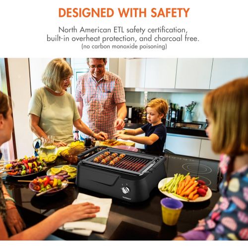  Tenergy Redigrill Smokeless Infrared Grill, Indoor Grill, Heating Electric Tabletop Grill, Non-Stick Easy to Clean BBQ Grill, for PartyHome, ETL Certified