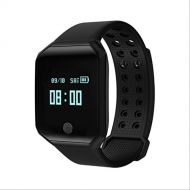 Teng Peng Smart Watch - Smart Bracelet Waterproof Electronic Watch Bluetooth Health Measurement Heart Rate Blood Pressure Oxygen Exercise Pedometer Watch // (Color : Black)