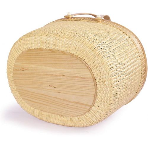  Tengtian Brand Nantucket Basket Picnic Basket Shopping Basket Basket Storage Basket, RattanChinese Traditional Handicrafts Casual Style Natural (Ash Activity Double Open)