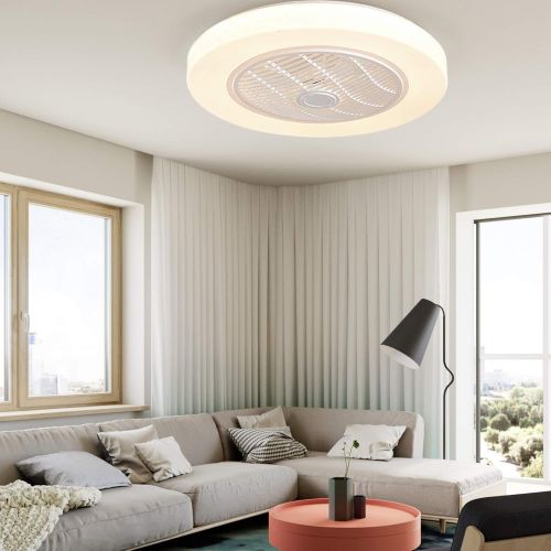  [아마존베스트]Tengchang 22.5 LED Ceiling Fan Light with Bluetooth Speaker, 3 Speeds and 3 Color Changing, Remote Control